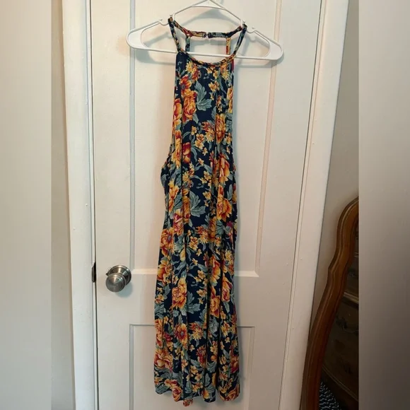 American Eagle Outfitters | Dresses | American Eagle Floral Halter Style  Dress Size Xl Long | Poshmark